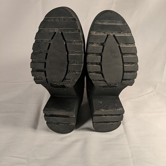 Aldo Patent Textured Faux Leather Heeled Booties Boots Black Women's US 10 3" - Picture 9 of 13